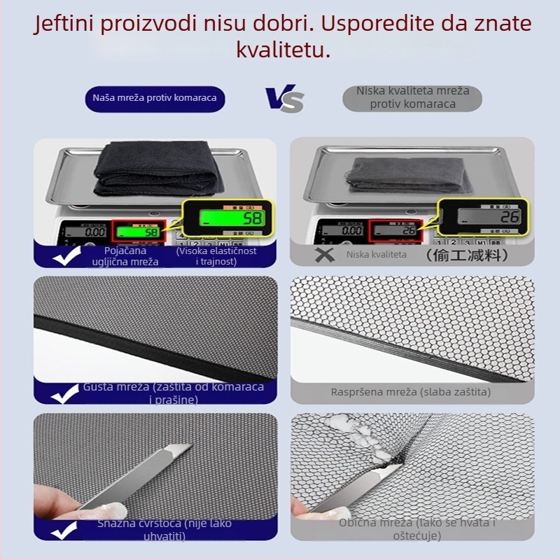 Automobilska mrežasta sunčana zaštita za prozor — materijal: mreža; ugrađena instalacija; univerzalni model; mogućnost prilagodbe