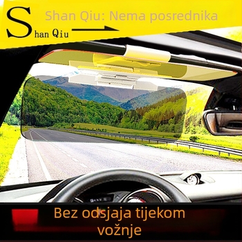 Automobilsko dnevno-noćno polarizirano ogledalo s klipom za vizir sunca, PVC, teleskopska ugradnja, masa 0,2 kg, porijeklo Zhejiang
