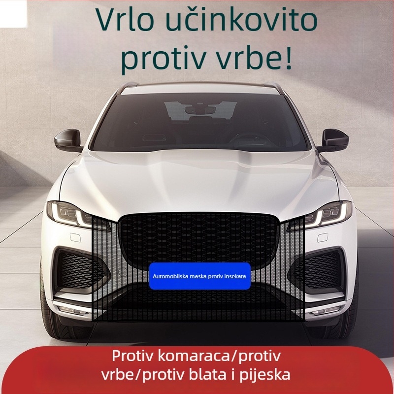 Mreža za zaštitu radijatora automobila, vunena mreža, protiv insekata i prašine, univerzalna prilagodba, 1100×790 mm