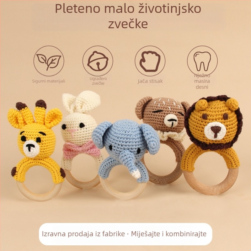 Set poklon kutija za bebe – pamuk, mekane životinjske zvečke za žvakanje, višedjelni set za novorođenčad (0–12 mjeseci)