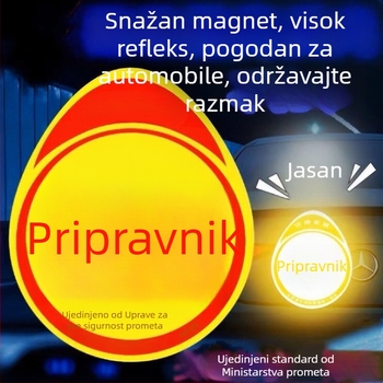 Automobilska naljepnica za karoseriju sa znakovima upozorenja, magnetsko pričvršćivanje, materijal: Drugo