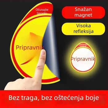 Automobilska naljepnica za karoseriju sa znakovima upozorenja, magnetsko pričvršćivanje, materijal: Drugo