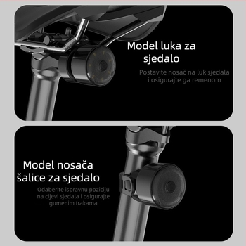 LED stražnja svjetiljka za bicikl sa senzorom, 2W, 300mAh, domet do 50 m, prilagodljiv logotip