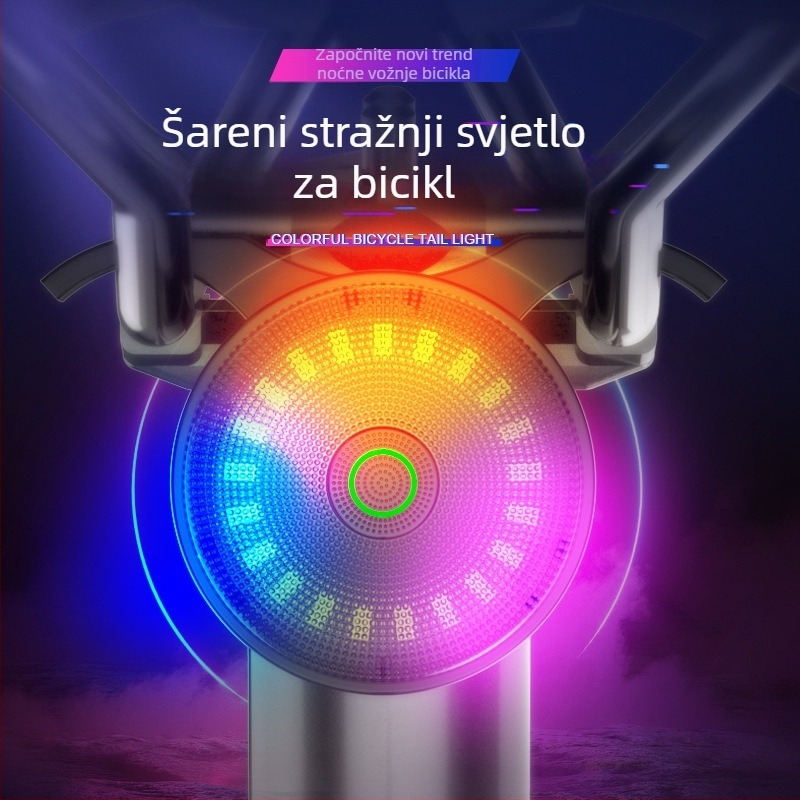 LED stražnja svjetiljka za bicikl sa senzorom, 2W, 300mAh, domet do 50 m, prilagodljiv logotip