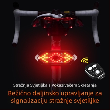 Daljinski upravljano stražnje svjetlo za bicikl, USB punjenje, 32 LED, vodootporno, za noćnu vožnju.