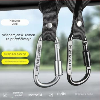 Univerzalni metalni kuka za električna vozila, bicikle i motocikle; aluminijski spoj; s jednim kukom; suvremeni minimalistički dizajn; predstavljen 2023; 1 komad