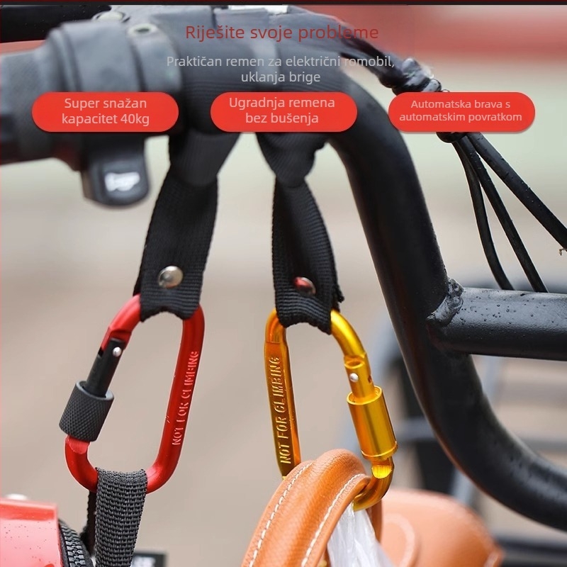 Univerzalni metalni kuka za električna vozila, bicikle i motocikle; aluminijski spoj; s jednim kukom; suvremeni minimalistički dizajn; predstavljen 2023; 1 komad