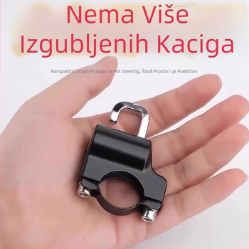 Brava za kacigu za električna vozila, bicikle i motocikle — obični ključ, cinkov legirani materijal, protiv krađe, vodootporna, podesiva