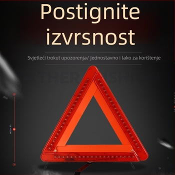 Mingche Zhibao Trokutni sigurnosni znak s tronožnom postavom od ABS-a i željeza, reflektirajući nosač za vozilo u nuždi