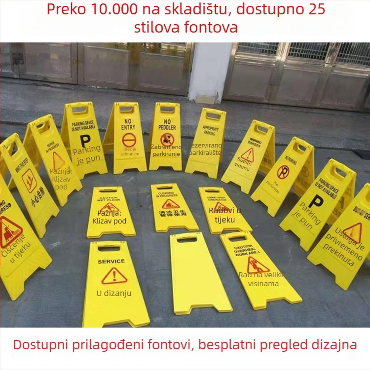 A-ramni upozoravajući znak zabranjenog parkiranja, WLS-1101, Blow molding, Silk Screen, Ekonomski reflektivni film, Podrijetlo: Shandong