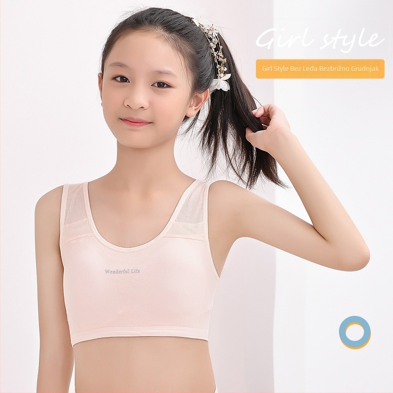 Dječji pamukasti top s U-izrezom, mekan i ugodan, 68% pamuk, za djevojčice iznad 8 godina (visina >140 cm), sve sezone.