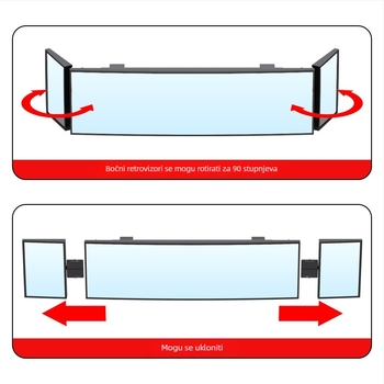 Automobilski retrovizor s proširenim vidnim poljem, sferično staklo ogledalo, marka Shunwei, kompatibilno s većinom modela