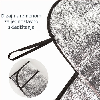 Zaštita od snijega za prednje vjetrobransko staklo, univerzalna kompatibilnost, materijal perlna pamuk, ugrađena instalacija, mogućnost ispisa logotipa, obrada i prilagodba
