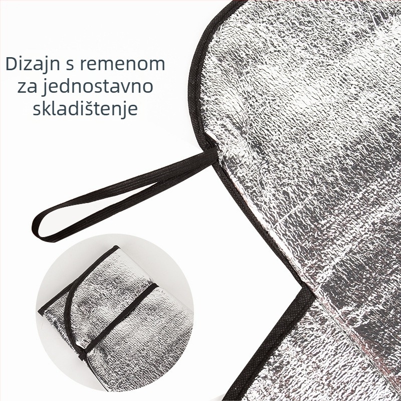 Zaštita od snijega za prednje vjetrobransko staklo, univerzalna kompatibilnost, materijal perlna pamuk, ugrađena instalacija, mogućnost ispisa logotipa, obrada i prilagodba