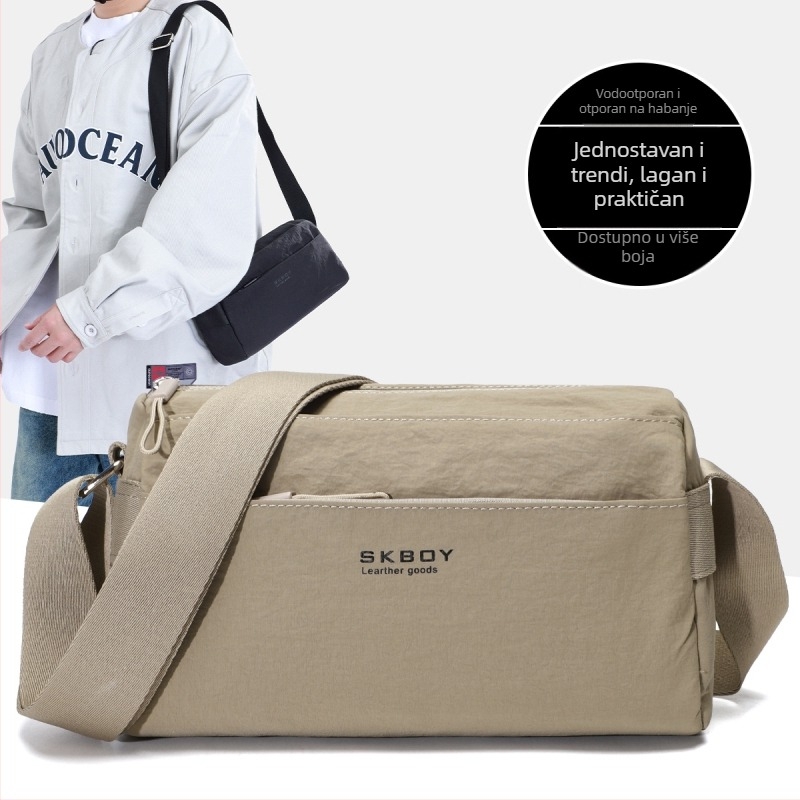 Krosbody torba, premium tkanina, casual putni stil, jedna naramenica, zatvaranje na zip, unutarnji džepovi za telefon i dokumente