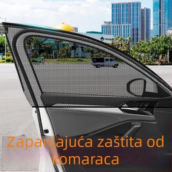 Auto prozorsko sjenilo za zaštitu od komaraca i topline, zavjesa za privatnost, ugradnja klikom, univerzalna kompatibilnost s prozorima automobila, materijal 3224556, stil poslovno