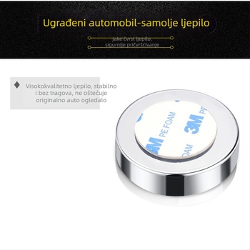 360° rotirajuće retrovizijsko ogledalo s okvirom za automobil, malo kružno ogledalo za mrtvi kut, za automobil, jednostavna montaža