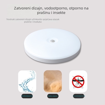 LED stropno svjetlo s radarom za pokret i upravljanjem glasom i svjetlom, 220V, domet 10–15 m², pogodno za hodnik i balkon