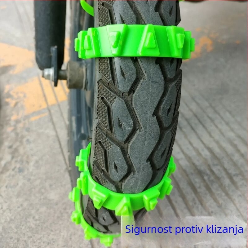 Lanac za protivklizno ponašanje električnih vozila, gumeni, otporan na habanje, model 0058, 16 g, za baterijska vozila i motocikle