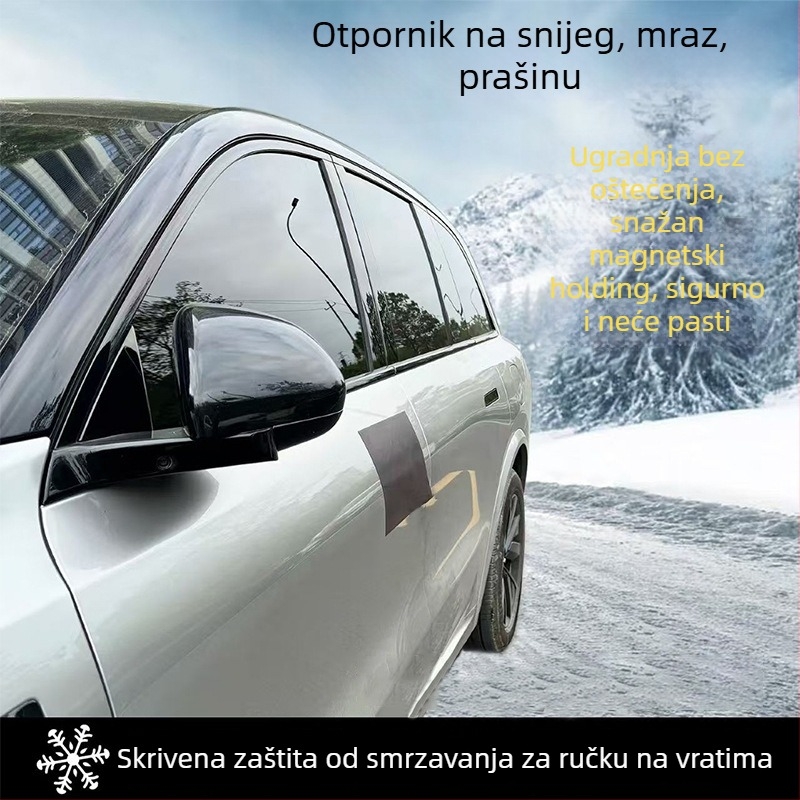 Magnetska naljepnica za kvaku vrata automobila, zimska zaštita od smrzavanja, blokiranje snijega i prašine, skrivena ugradnja