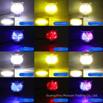 Motociklistički LED reflektor – stil Sova Tigra, ABS+LED, 12V, IP68, model motor188, Kevanly