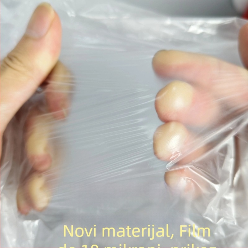 Jednokratni elektrostatni samoljepljeni maskirajući film za dekoraciju i bojanje, debljina 10 μm, duljina 20 m, HDPE podloga, prozirnost 90%