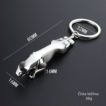 Kljucni lanac s glavom leoparda - automobilski privjesak od cinkovog legura, moderan minimalistički poklon za Dan oca