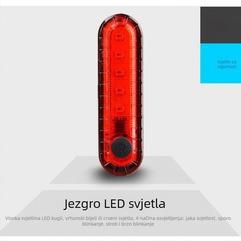 Stražnja svjetiljka za bicikl - USB punjenje, COB visoke svjetline, svjetlo upozorenja za noćnu vožnju - Marka: Druga; Autorizirana privatna marka; Uvoz nije; Bez obrade