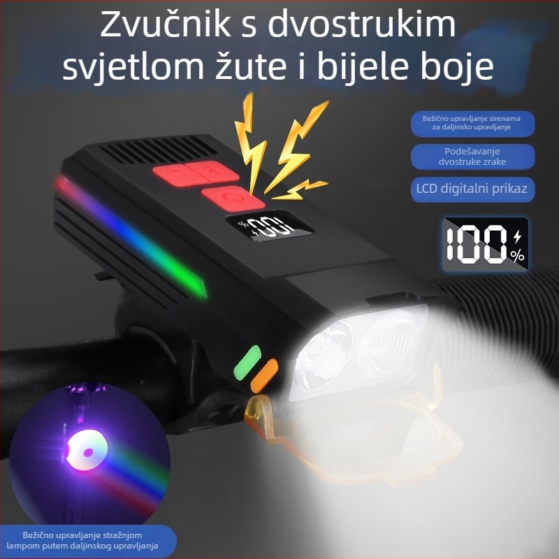 Set svjetala za noćnu vožnju biciklima — prednje i stražnje svjetlo za cestovne i planinske bicikle — snažna svjetlost; Marka Jiu yue/yuuisd; Prilagodba dostupna; Privatna marka; Uvoz: Ne