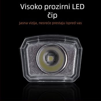 Mini prednja svjetiljka za bicikl s USB-C punjenjem, četiri razine podešavanja, osvjetljenje za noćnu vožnju, brzi otpuštajući nosač
