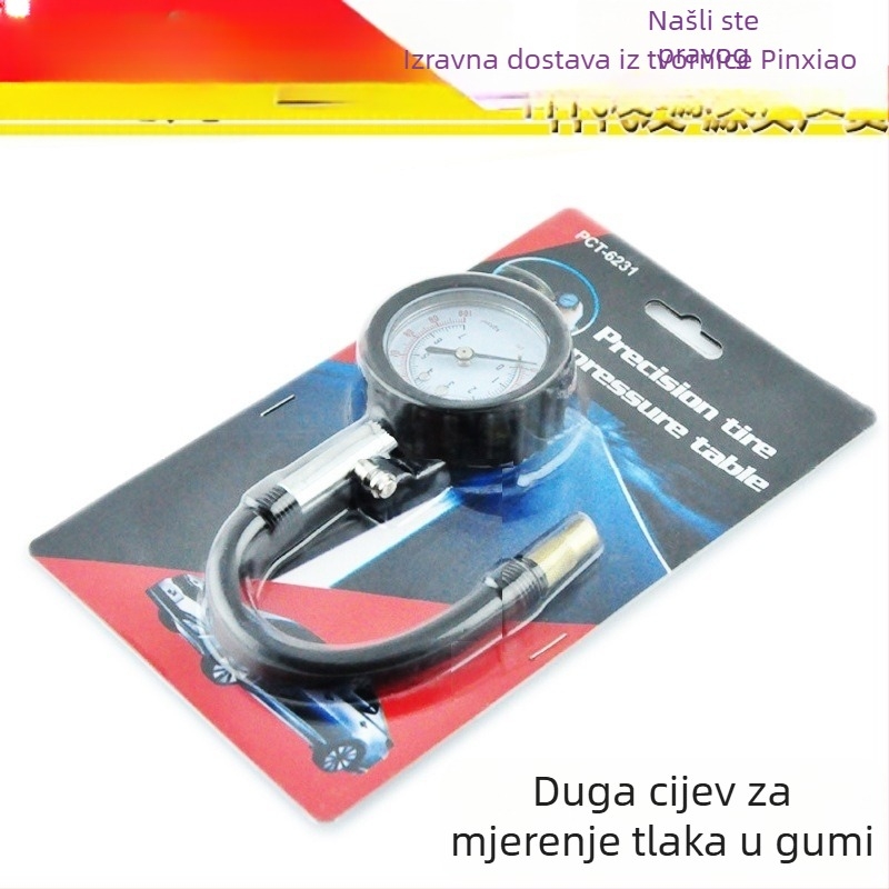 Manometar tlaka u gumama s dugim cijevima, digitalni zaslon, visoka preciznost, višenamjenski, ventil za ispuštanje