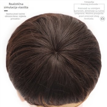 Muška perika – blok zamjene gornjeg dijela, korejski stil, kratka kosa, vlakna visoke temperature