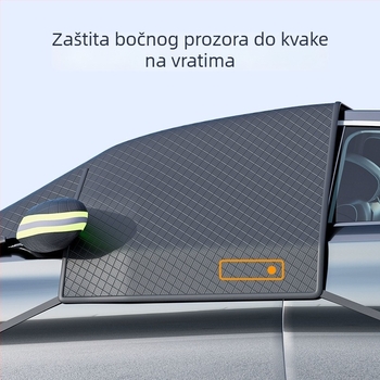Univerzalni snježni pokrivač za prednje staklo automobila, PVC materijal, teleskopska montaža, jednostavan stil, model YD-23D001