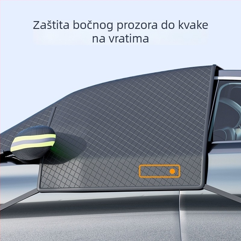 Univerzalni snježni pokrivač za prednje staklo automobila, PVC materijal, teleskopska montaža, jednostavan stil, model YD-23D001
