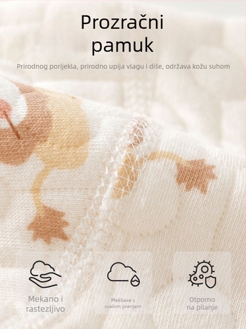 Dječji topli dvodijelni set od 100% pamuka, debele tkanine, duge rukave, bez kapuljače, za novorođenčad