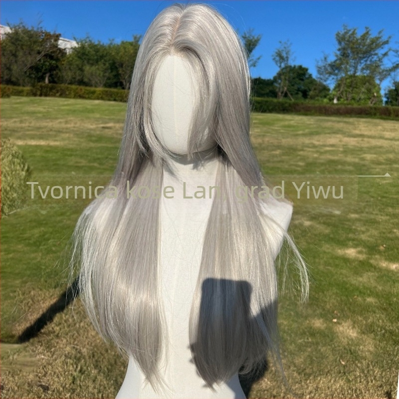 Perika s dugim ravnim pramenovima, japanska svila, model SM014, mehanizam, jednostavna za nošenje, svakodnevna upotreba