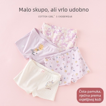 Dječje pamučne gaćice za djevojčice, 95% pamuk, uzrast 3–8 godina, ljetna verzija 2025.