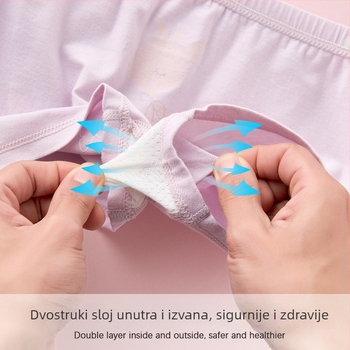 Dječje pamučne gaćice za djevojčice, 95% pamuk, uzrast 3–8 godina, ljetna verzija 2025.