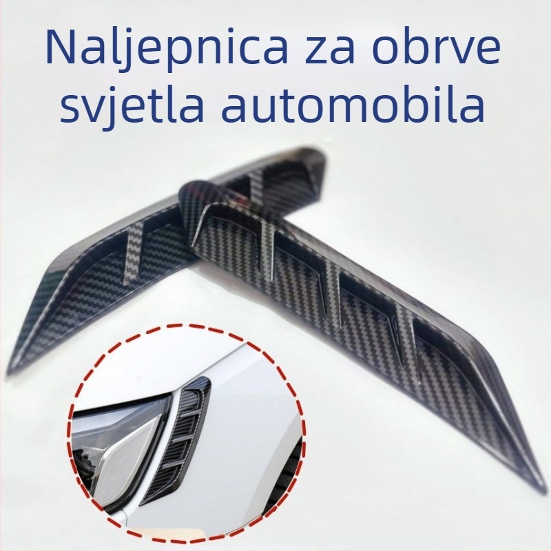 Naljepnica za obrve svjetlosnog svjetla automobila s karbonskim uzorkom – geometrijski uzorak; materijal: ljepilo; ugradnja: lijepljenje; marka: Good Li has