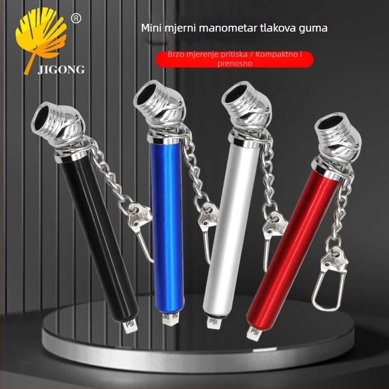 Joist manometar za tlak u gumama, prijenosni s lancem, brzo mjerenje tlaka, sučelje tipa pritiska za čvrsto i izdržljivo brtvljenje
