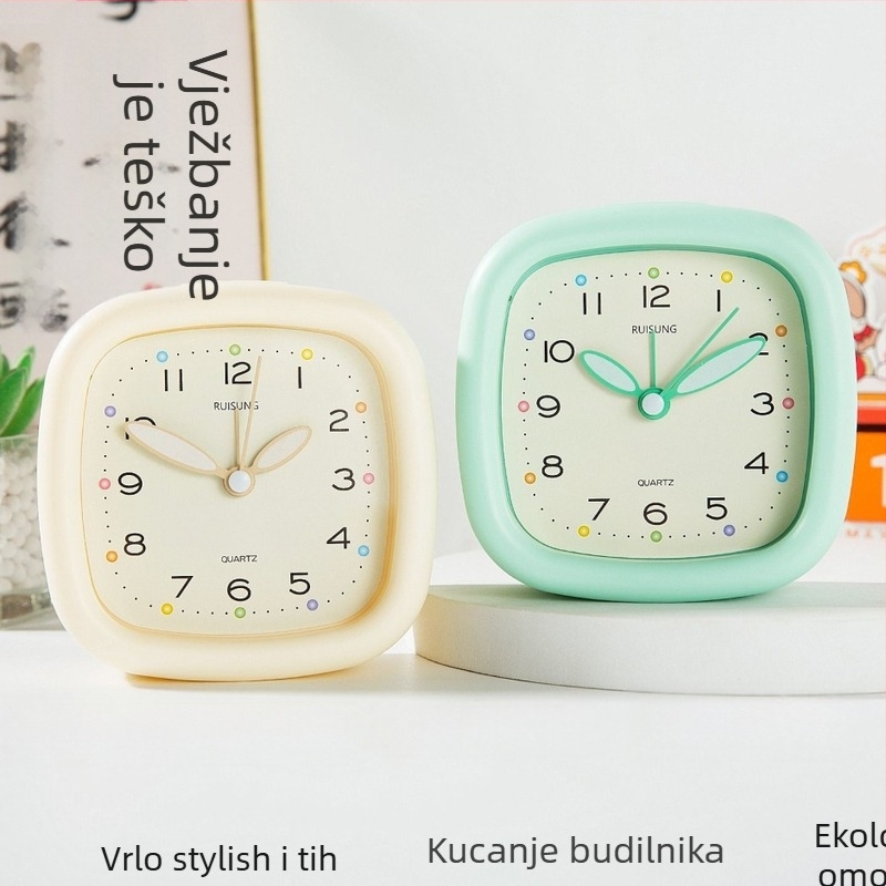 Qingyi budilica za učenike s LCD zaslonom i analognо-numeričkim prikazom, napajanje baterijom, glatko kretanje sekundne kazaljke, 32 mm debljina, plastično kućište