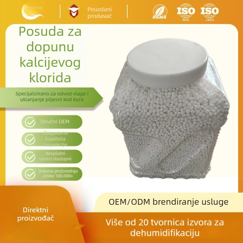 Kalcijev kloridni odvlaživač za studentski dom i garderobu — apsorbira vlagu, protiv plijesni; 2,5 kg, pakiranje u kutiji, 1 komad, postavite vodoravno