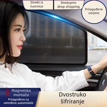 Handy automobilska zavjesa za prozor, UV zaštita, magnetska mreža, prozirna, za prednje, stražnje i bočne prozore