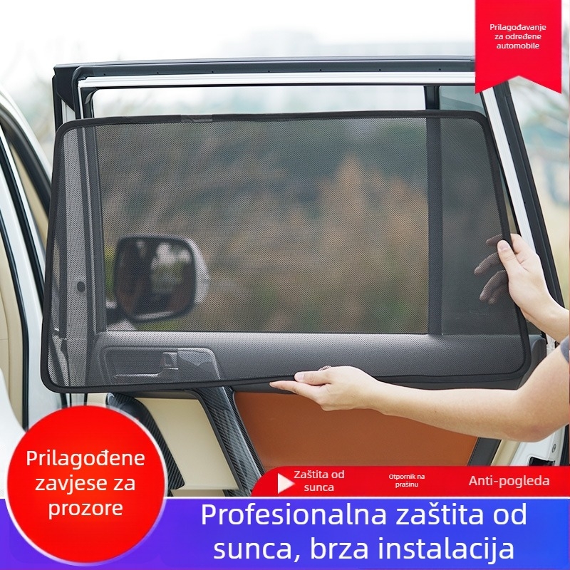 Handy automobilska zavjesa za prozor, UV zaštita, magnetska mreža, prozirna, za prednje, stražnje i bočne prozore