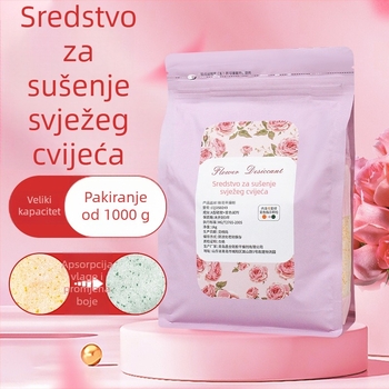 Vrećasti silikon-desikant za cvijeće za DIY sušene cvjetove (Brand: Changquan; Funkcija: sušenje i dehumidifikacija; Težina: 1 kg; Pakiranje: vrećica; Postavljanje: leži vodoravno)