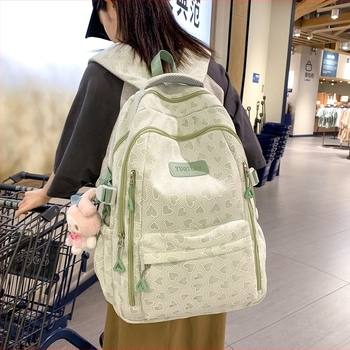 Školska torba za djevojčice: Veliki kapacitet 20-35L, kompatibilan s 14-inčnim prijenosnikom, najlon, zakrivljene naramenice