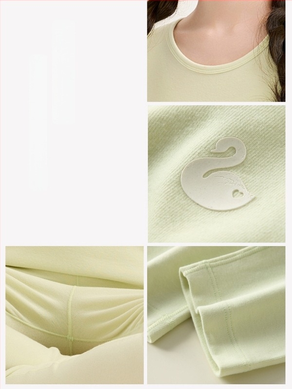 Ženski dječji topli kućni set za djevojčice, 95% pamuk 5% elastan, 280 g vuna-stretch pamuk, četkano mekano, debelo, okrugli vrat, jesen-zima, za djecu 8+ godina