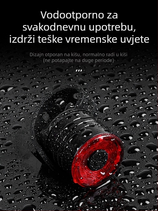 Stražnja LED svjetiljka za bicikl s dugim trajanjem baterije za noćnu vožnju – visoka svjetlost za planinske i cestovne bicikle, upozoravajući signal
