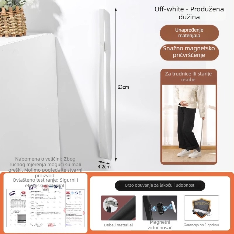 Magnetska obuvalka s dugim drškom za trudnice i starije osobe, bez sagibanja, kućna upotreba, Friendly, proljeće