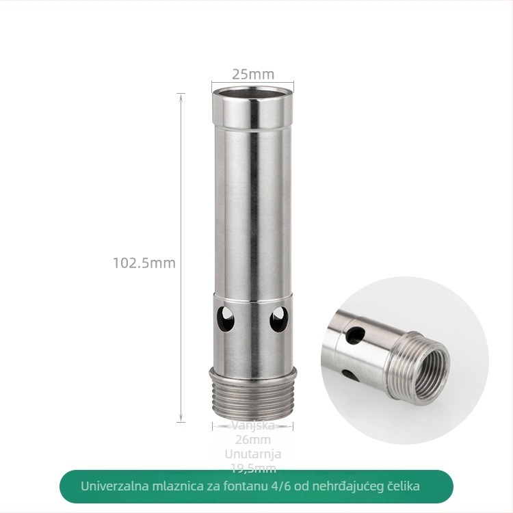 Mlaznica fontane od 304 nehrđajućeg čelika, balonasti efekt, vanjski pejzažni vodeni element, s jednim mlazom